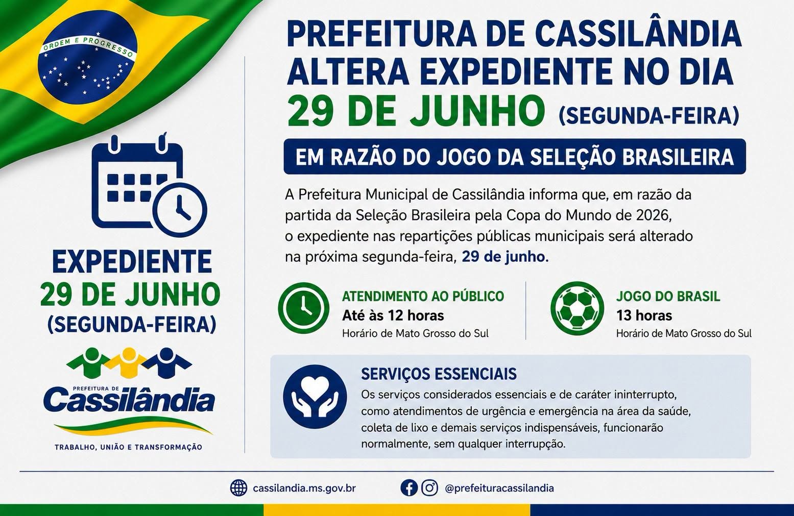 Prefeitura Municipal de Cassilândia informa
