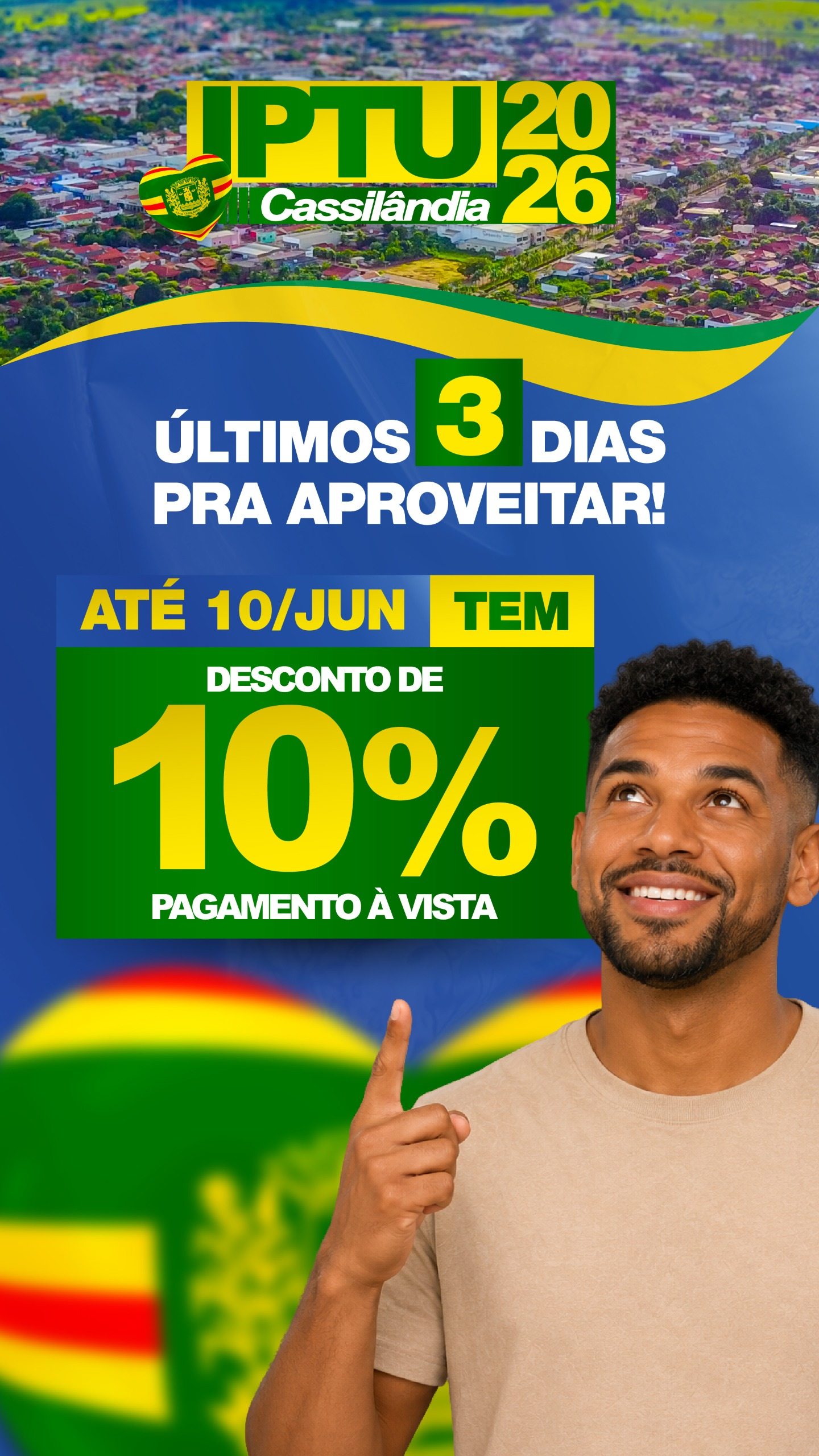 Faltam Apenas 3 Dias: Aproveite o Desconto de 10% no IPTU 2026 em Cassilândia