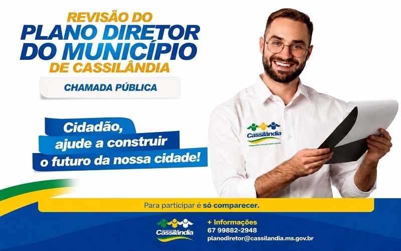 Prefeitura de Cassilândia amplia participação popular na revisão do plano diretor
