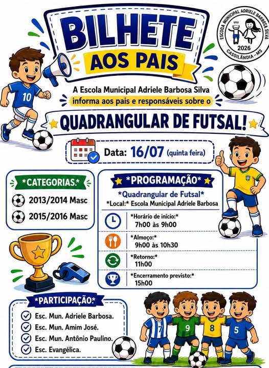Quadrangular de Futsal marca encerramento do primeiro semestre na Escola Municipal Adriele Barbosa Silva