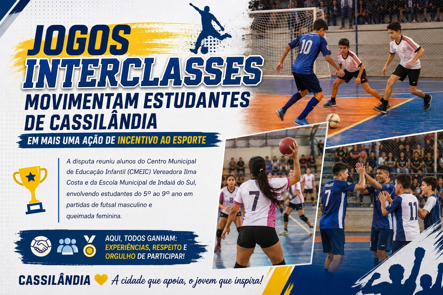 Jogos Interclasses movimentam estudantes de Cassilândia em mais uma ação de incentivo ao esporte