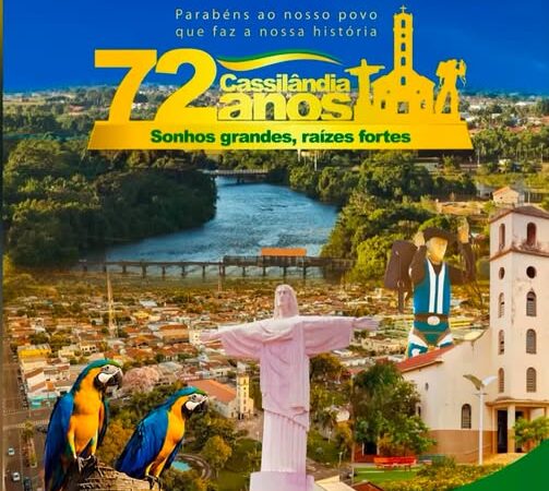 Cassilândia celebra 72 anos com avanços que transformam a qualidade de vida da população