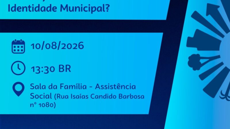 Oficina vai reunir comunidade para construção da identidade do município