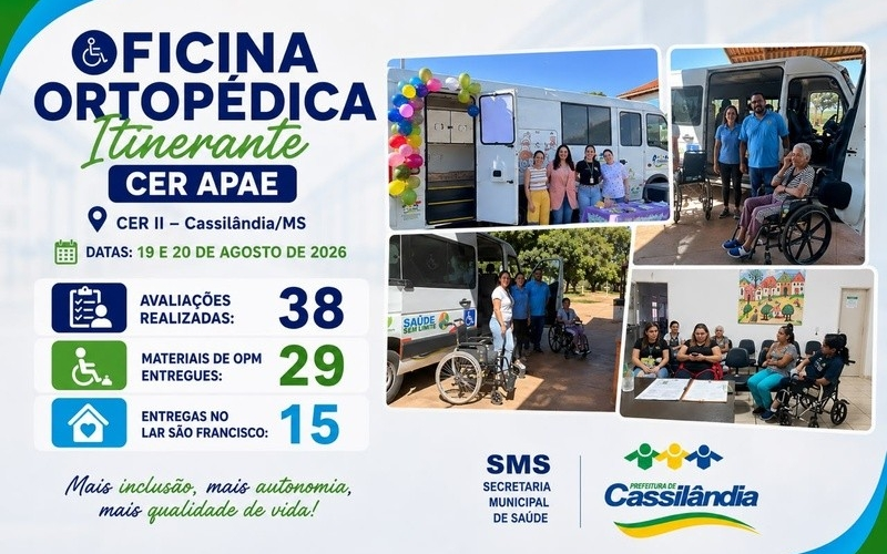 Prefeitura e Secretaria Municipal de Saúde fortalecem atendimento especializado com Oficina Ortopédica Itinerante