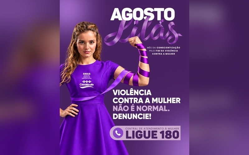 Prefeitura e Assistência Social reforçam campanha Agosto Lilás em Cassilândia
