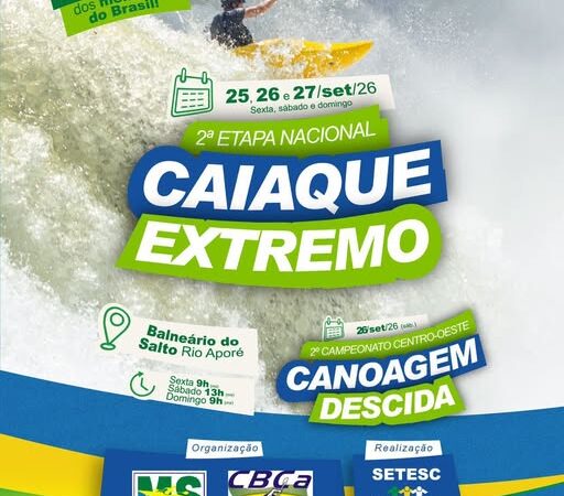 Prefeitura e SETESC promovem etapa nacional de Caiaque Extremo em Cassilândia
