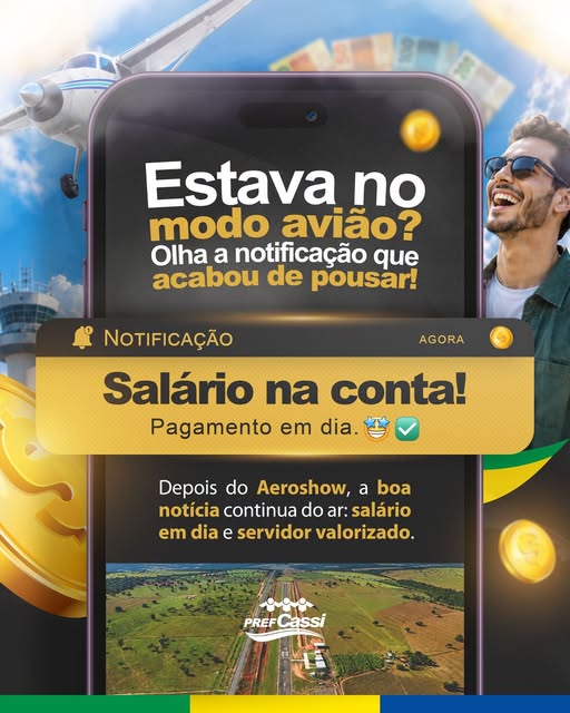 Prefeitura de Cassilândia confirma salário na conta dos servidores e reforça compromisso com pagamento em dia