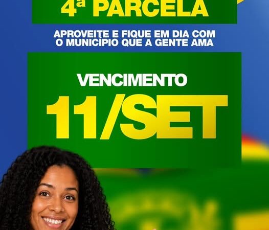 IPTU 2026: Prefeitura de Cassilândia alerta para vencimento da 4ª parcela