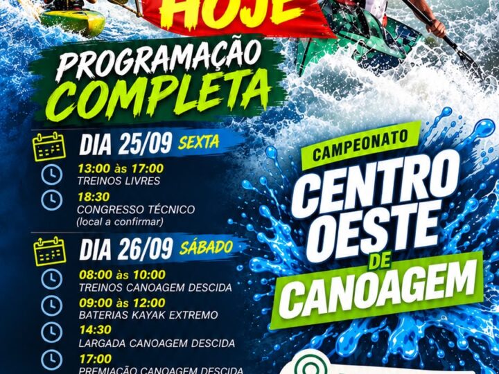 Começa hoje a programação do Campeonato Centro-Oeste de Canoagem no Rio Aporé