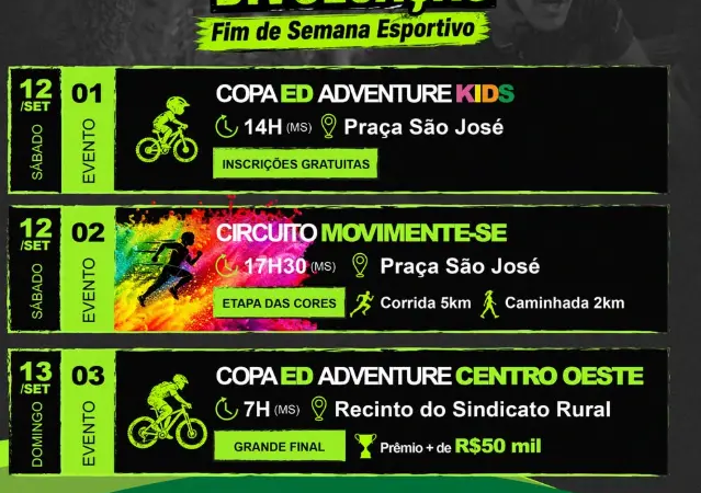 Cassilândia terá fim de semana com corrida, caminhada e competições esportivas