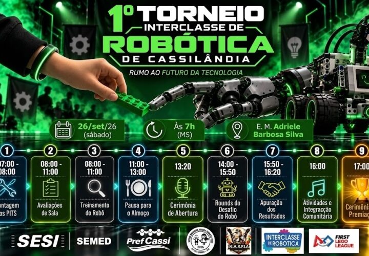 Cassilândia sedia 1º Torneio Interclasse de Robótica da região