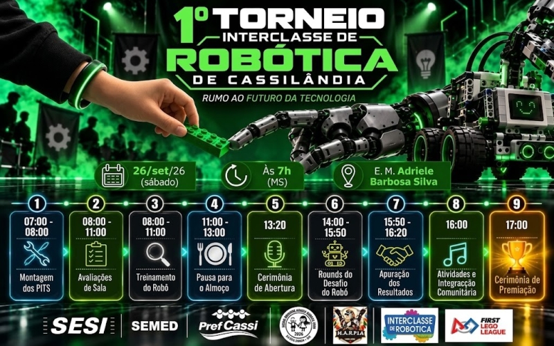 Cassilândia sedia 1º Torneio Interclasse de Robótica da região