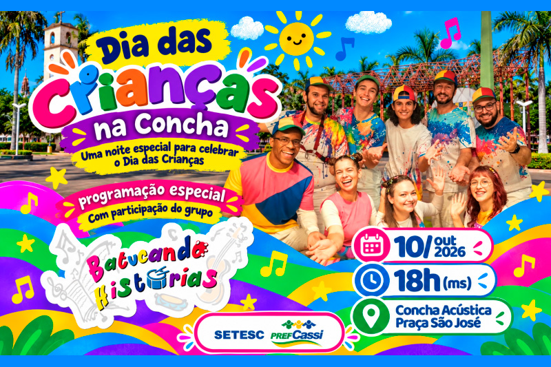 É HOJE! Cassilândia celebra o Dia das Crianças com festa especial na Praça São José