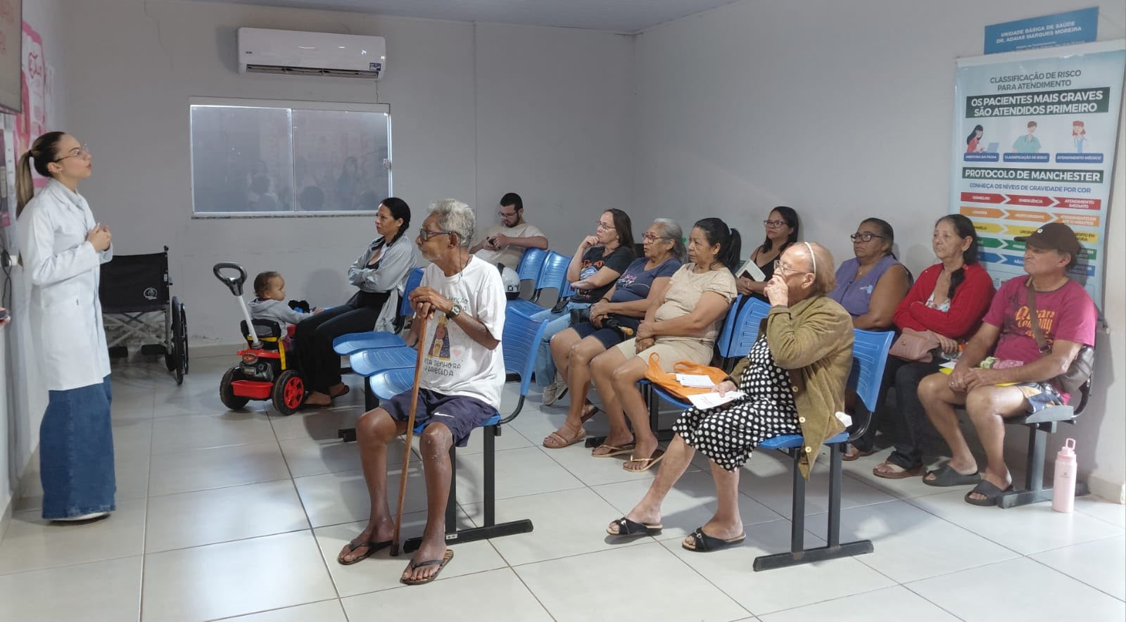 UBS Dr. Adaias Marques Moreira promove atividade educativa sobre autocuidado com pacientes do Hiperdia