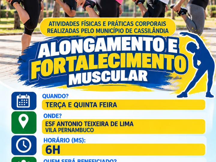 Cassilândia amplia oferta de atividades físicas e investe na saúde e qualidade de vida da população