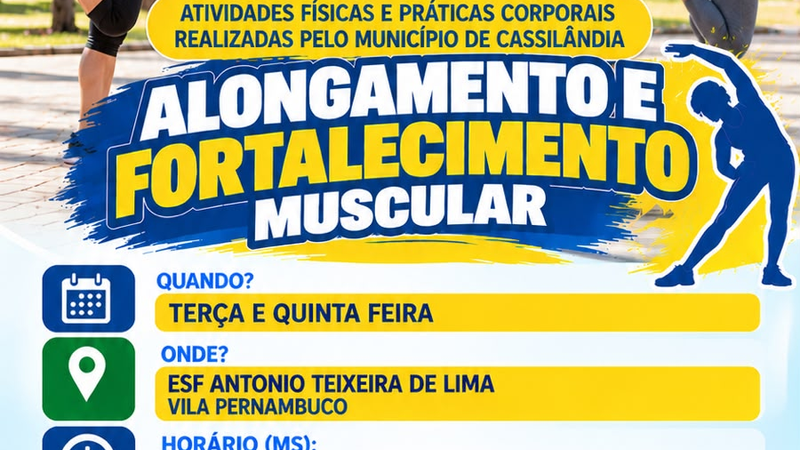 Cassilândia amplia oferta de atividades físicas e investe na saúde e qualidade de vida da população
